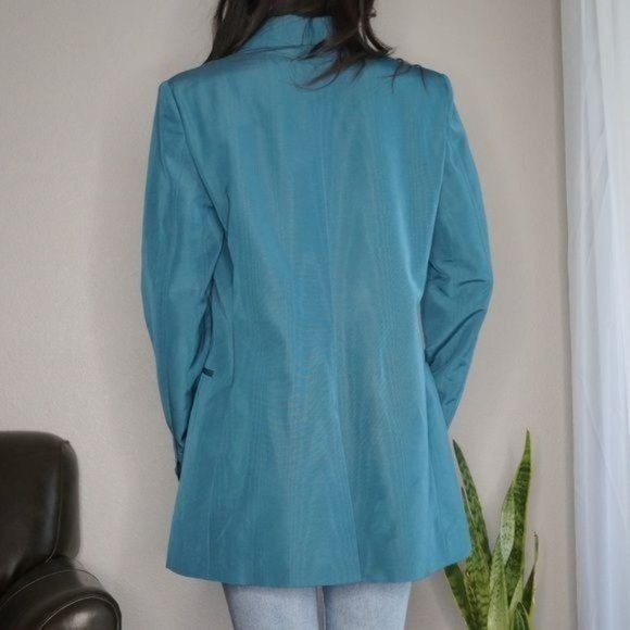 Oscar de La Renta Double Breasted SlateBlue Blazer size 10 - Picture 4 of 15